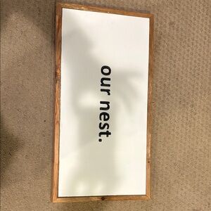 Wood Framed 'Our Nest' Wall Art